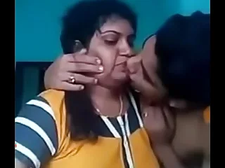 Indian female parent and son boy